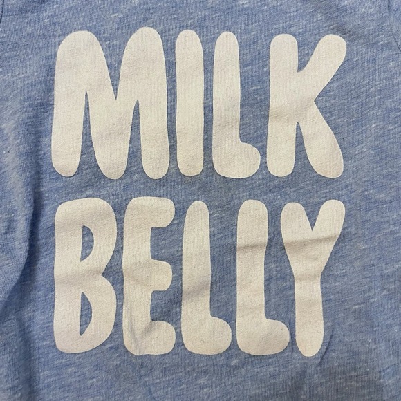 Jumping Beans Milk Belly Baby Blue Long Sleeve Bodysuit Graphic Tee Size 9 Month - Picture 3 of 5
